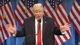 Watch Alec Baldwin Mock Trump's 'Pee-Pee Party' Press Conference on <i>SNL</i>